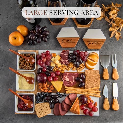 Customizable Large Wooden Charcuterie Board for Real Estate Gifts