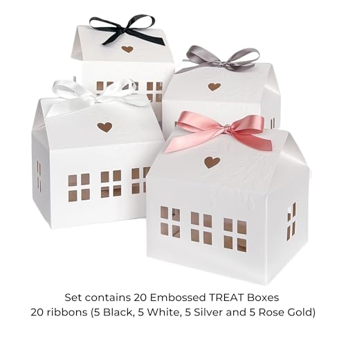 House Shaped Gift Boxes with Ribbons for Real Estate