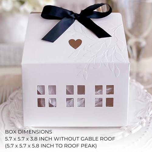 House Shaped Gift Boxes with Ribbons for Real Estate