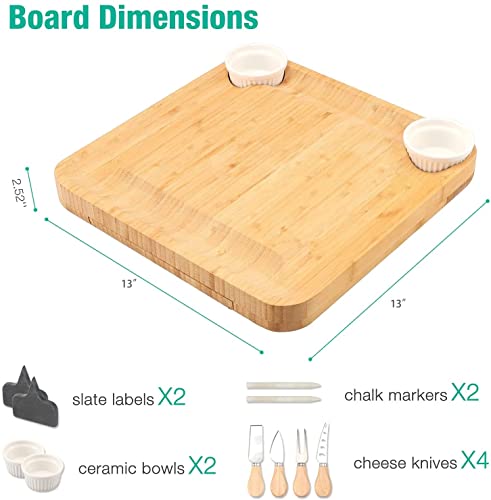 Custom Engraved Bamboo Charcuterie Board Set - Realtor Gift