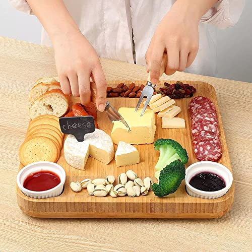 Custom Engraved Bamboo Charcuterie Board Set - Realtor Gift