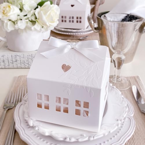 House Shaped Gift Boxes with Ribbons for Real Estate