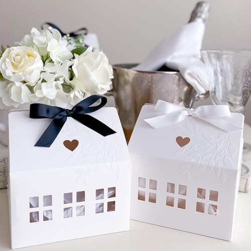House Shaped Gift Boxes with Ribbons for Real Estate
