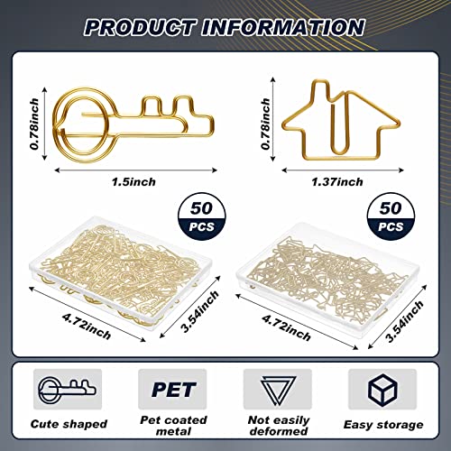 Real Estate Agent Desk Accessories Set, Gold Color