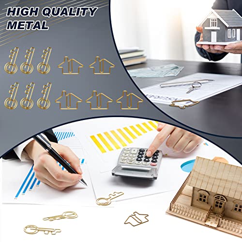 Real Estate Agent Desk Accessories Set, Gold Color