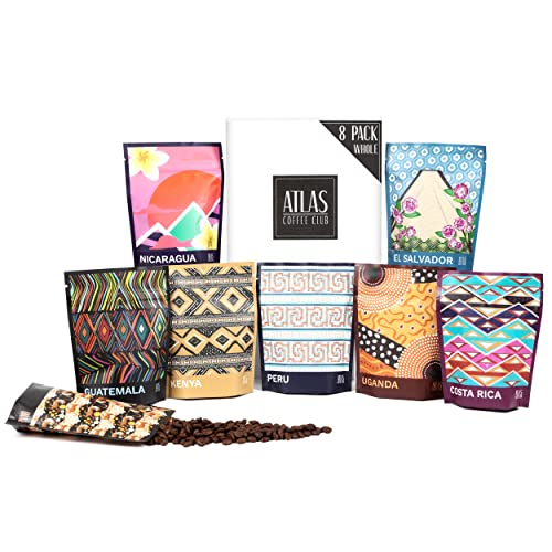 Atlas Coffee Club World Sampler - 8-Pack - Single Origin Whole Bean