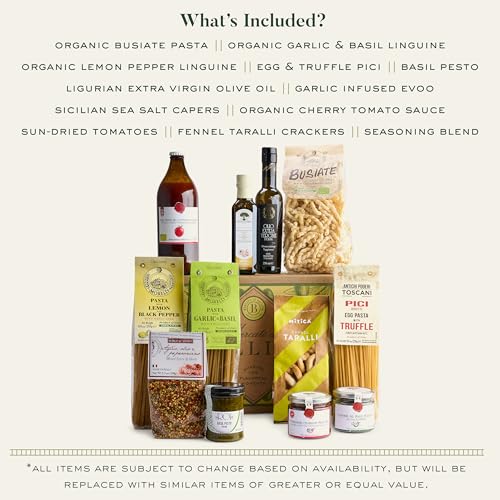 Bellina Italy Artisanal Gourmet Pasta Basket - Ideal for Gift