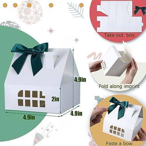 36 House Shaped Gift Boxes with Bows