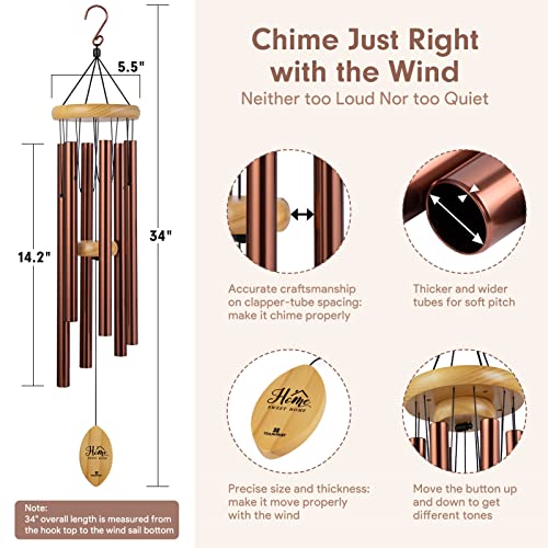 34" Wind Chime Housewarming Gift for New Home