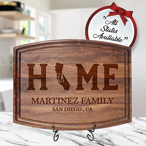 Personalized State Map Engraved Cutting Boards - Best Housewarming Gift