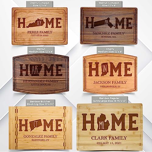 Personalized State Map Engraved Cutting Boards - Best Housewarming Gift