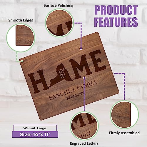 Personalized State Map Engraved Cutting Boards - Best Housewarming Gift