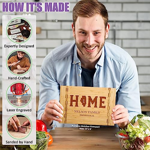 Personalized State Map Engraved Cutting Boards - Best Housewarming Gift