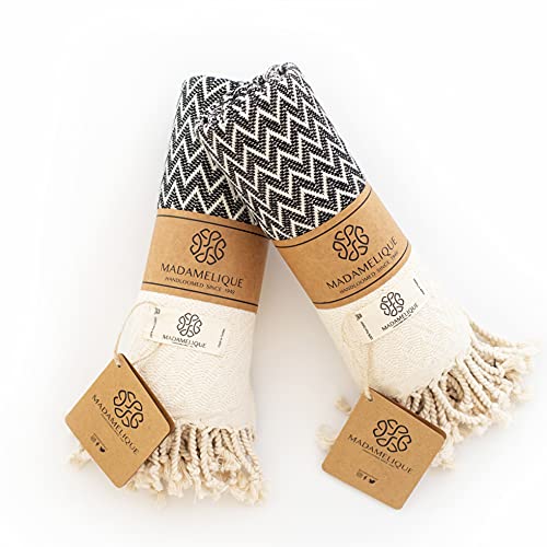 Madamelique Exclusive Cotton Hand Towels Set - Black