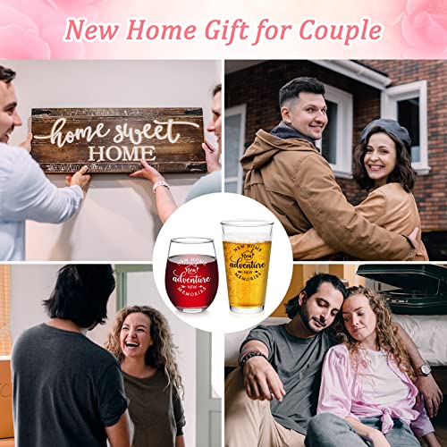 New Home Stemless Wine and Beer Glass Set