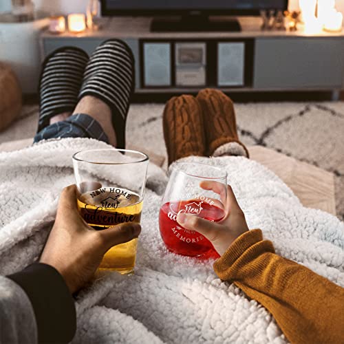 New Home Stemless Wine and Beer Glass Set