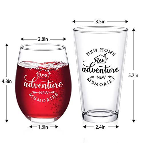New Home Stemless Wine and Beer Glass Set