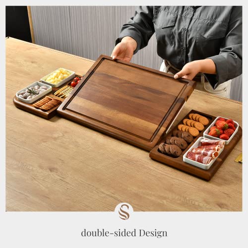 Shanik Premium Marble Charcuterie Board - Magnetic Tray