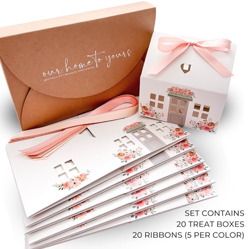 20 Small House Gift Boxes with Ribbons