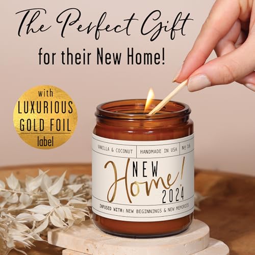 New Home 2024' Soy Candle - Vanilla, Coconut & Vetiver