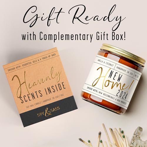 New Home 2024' Soy Candle - Vanilla, Coconut & Vetiver