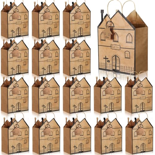 24 House Shaped Gift Bags with Mini Cards
