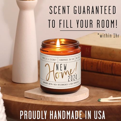 New Home 2024' Soy Candle - Vanilla, Coconut & Vetiver