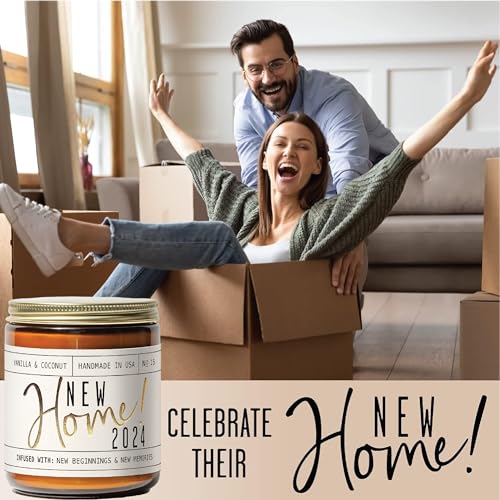 New Home 2024' Soy Candle - Vanilla, Coconut & Vetiver