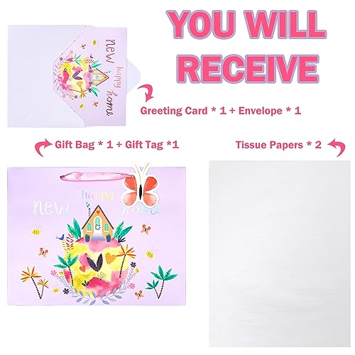 Large New Home Gift Bag Set with Card