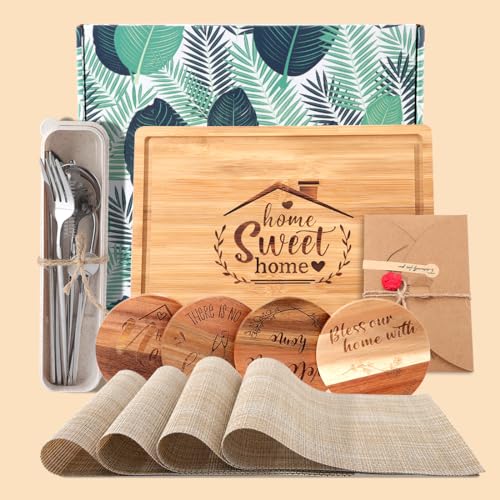 House Warming Gift Set with Bamboo Serving Board