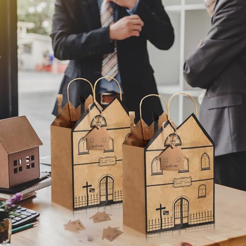 24 House Shaped Gift Bags with Mini Cards