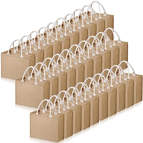 Silkfly Burlap Tote Bag Bulk - Reusable Gift Bag