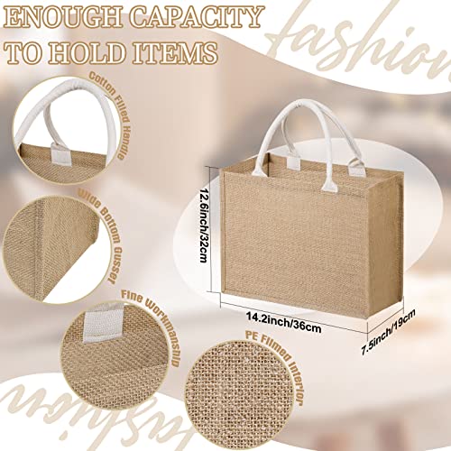 Silkfly Burlap Tote Bag Bulk - Reusable Gift Bag