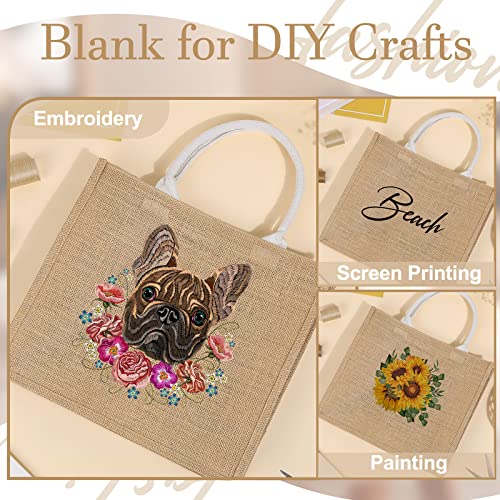 Silkfly Burlap Tote Bag Bulk - Reusable Gift Bag