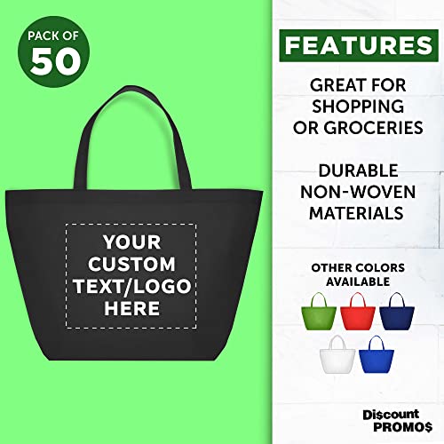 50 Custom Southern Style Grocery Tote Bags Pack