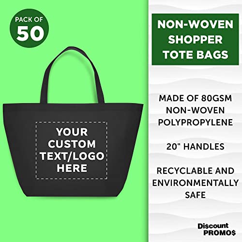 50 Custom Southern Style Grocery Tote Bags Pack