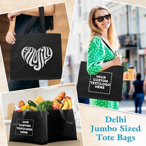 Personalized Bulk Pack Jumbo Tote Bags for Real Estate