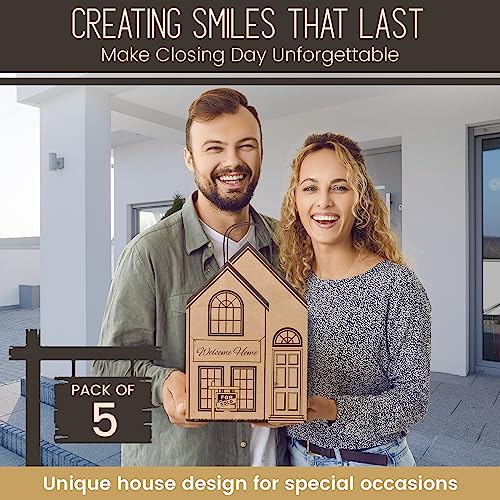 House-Shaped Welcome Home Bags for Real Estate Gifts