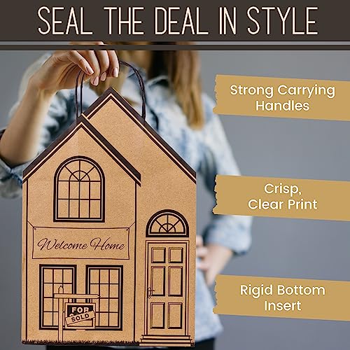 House-Shaped Welcome Home Bags for Real Estate Gifts