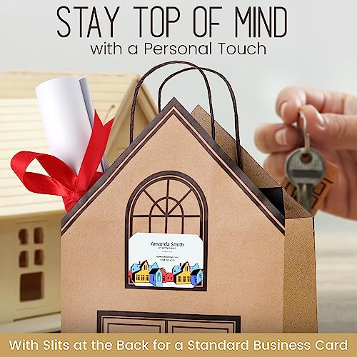 House-Shaped Welcome Home Bags for Real Estate Gifts