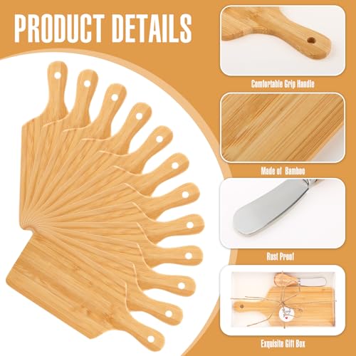 12-Piece Cheese Knives Set with Bamboo Cutting Board
