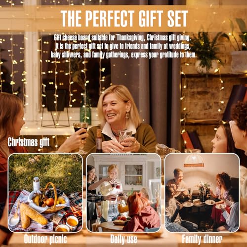 12-Piece Cheese Knives Set with Bamboo Cutting Board