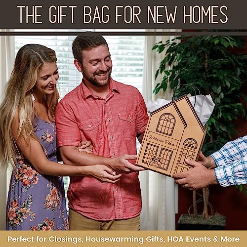 House-Shaped Welcome Home Bags for Real Estate Gifts