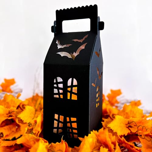 20 Haunted House Shaped Treat Boxes with Ribbons