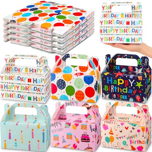 36 Pack Birthday Party Treat Boxes - Gable Design