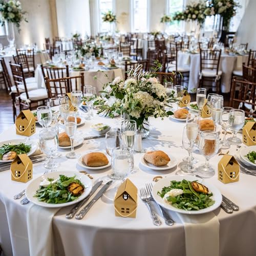 30 Brown House Shaped Party Favor Boxes