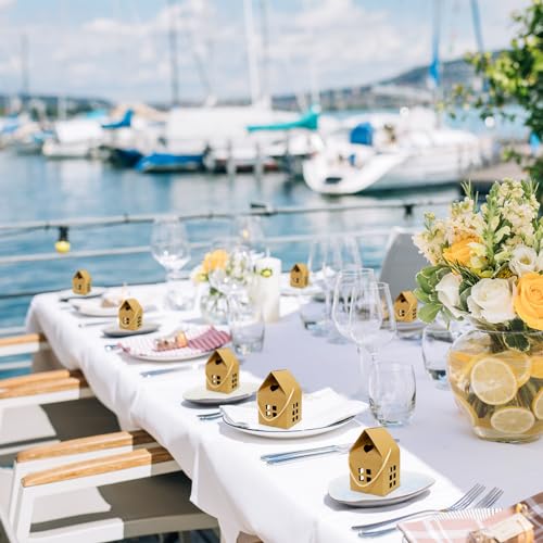 30 Brown House Shaped Party Favor Boxes