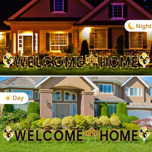 14 Pcs Welcome Home Lawn Sign with LED Lights