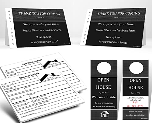Real Estate Open House Kit with Notepads & Signs
