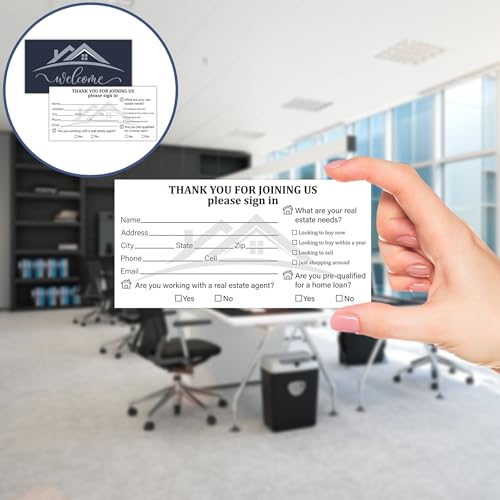 Real Estate Open House Visitor Registry Kit with Cards